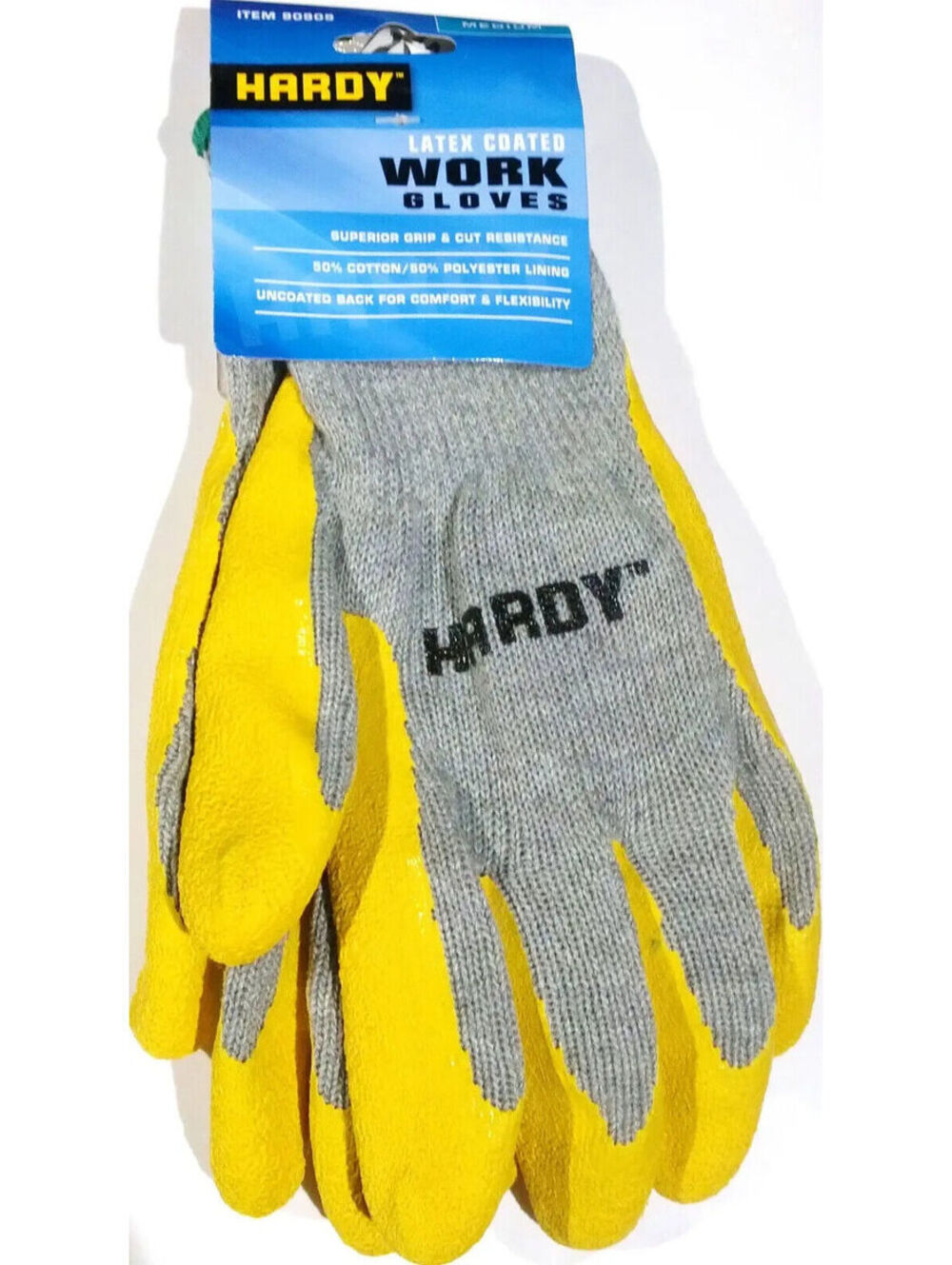 Hardy Latex Coated Work Gloves Medium New
